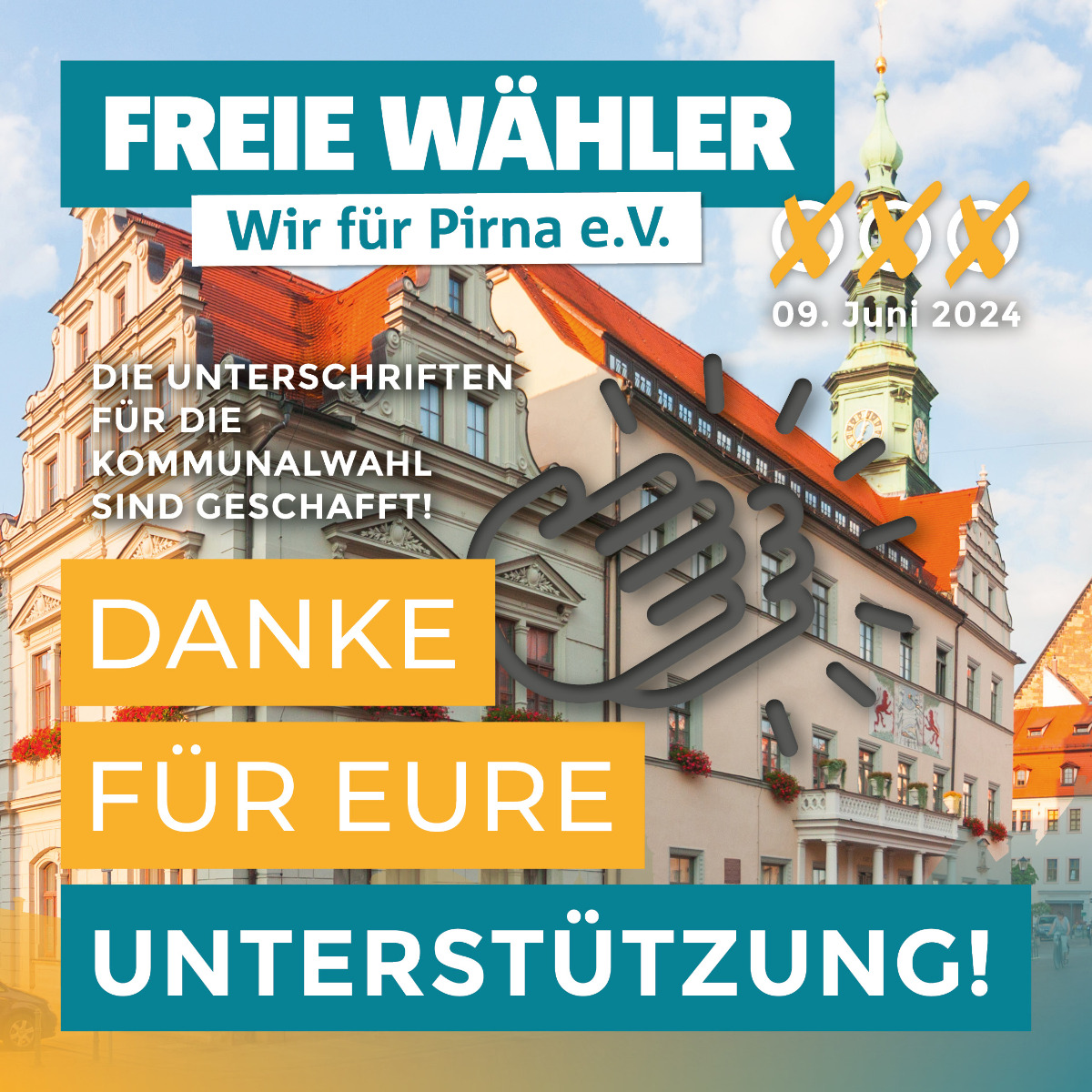 Danke für die Unterstützungsunterschriften zur Kommunalwahl 2024